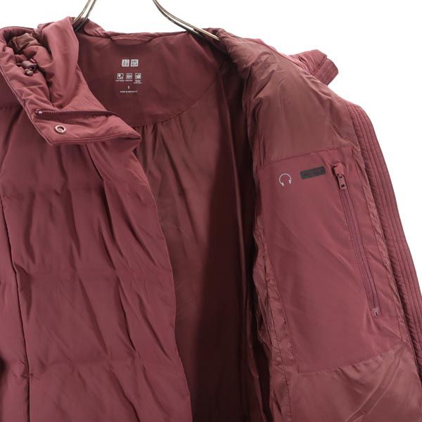 UNIQLO ユニクロ シームレス ダウンコート S ワインレッド パーカー レディース