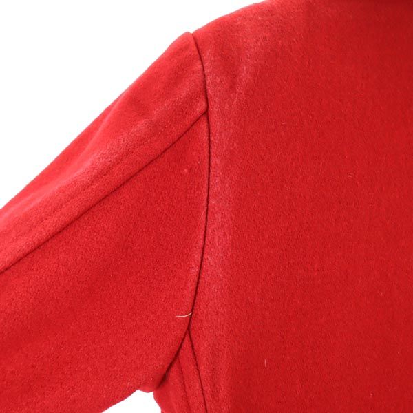 90s USA製 裏キルティング オールド 長袖 ピーコート レッド メンズ