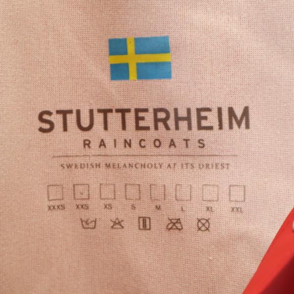 ストゥッテルハイム レインコート レッド STUTTERHEIM メンズ