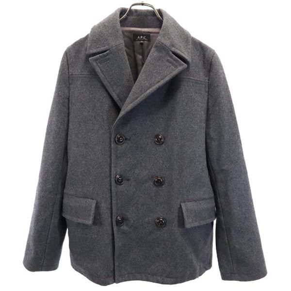 A.P.C. アーペーセー フランス製 チェスターコート XS グレー ダブルボタン メンズ