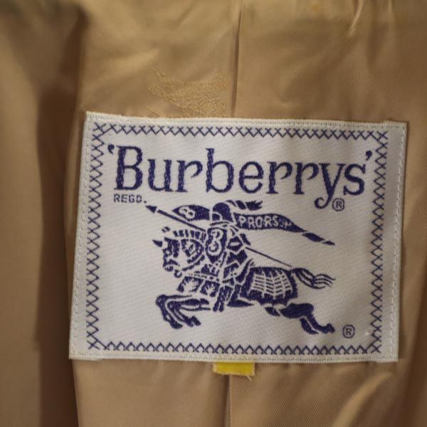 バーバリーズ 90s カシミヤブレンド オールド ダブル チェスターコート 7AR ベージュ Burberrys レディース