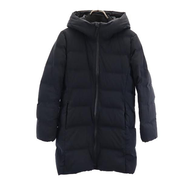 UNIQLO ユニクロ シームレス ダウンコート M ブラック系 フード レディース