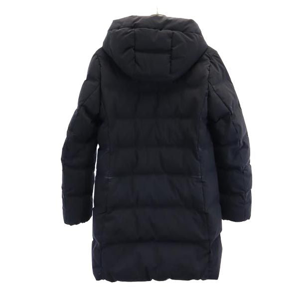 UNIQLO ユニクロ シームレス ダウンコート M ブラック系 フード レディース