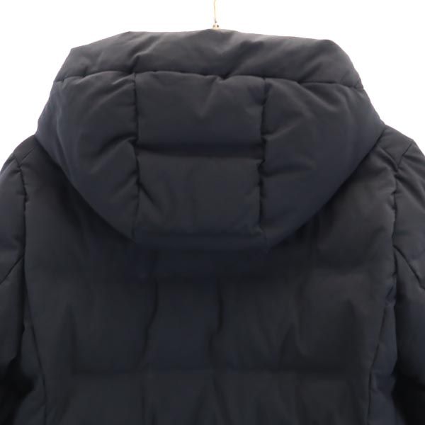 UNIQLO ユニクロ シームレス ダウンコート M ブラック系 フード レディース