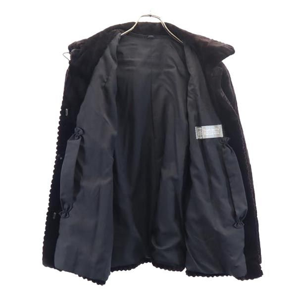 SAGA MINK サガミンク リアルファー 毛皮コート F ブラウン系 ハーフコート ジャケット レディース