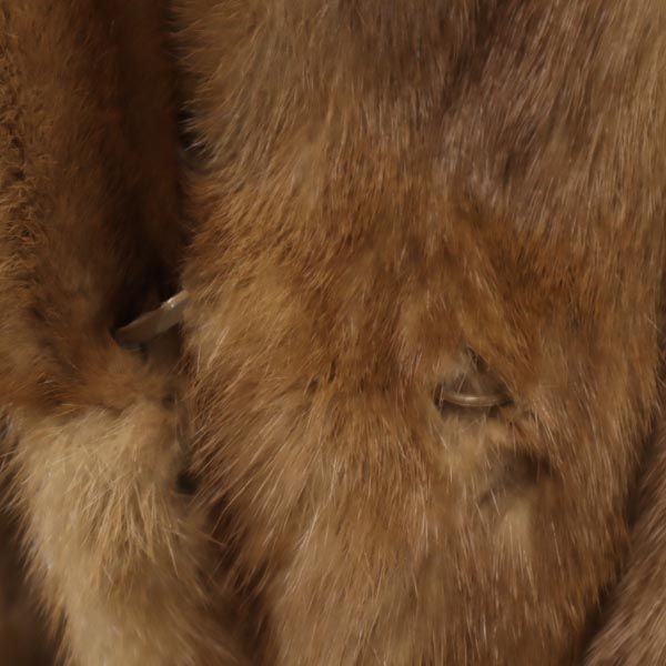 SAGA MINK サガミンク 長袖 ミンクファー 毛皮コート 15 ブラウン