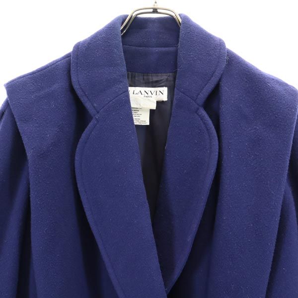 LANVIN ランバン フランス製 ランチ コート 40 ネイビー レディース