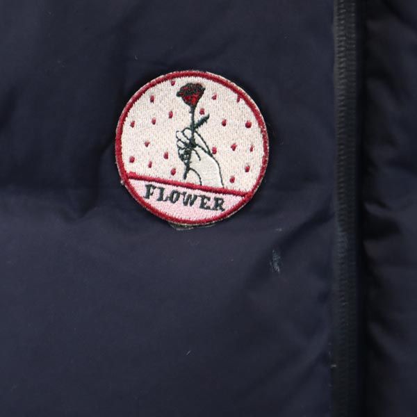 UNIQLO ユニクロ 長袖 シームレス ダウンコート L ネイビー系 フード レディース