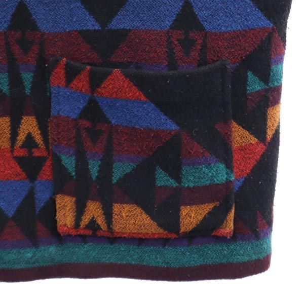 NEW GIRLS GENERATION ニューガールズジェネレーション 80s 90s オールド ネイティブ柄 コート M ブラック 他 レディース