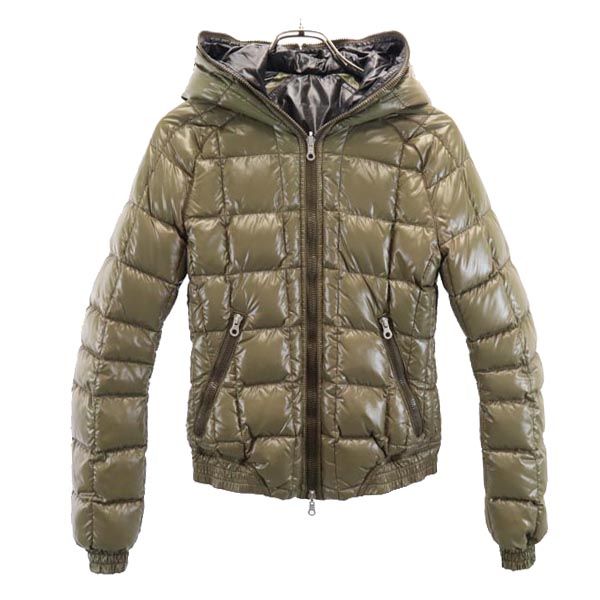 DUVETICA デュベティカ リバーシブル ダウンジャケット 40 ブラック／ブラウン系 フード レディース