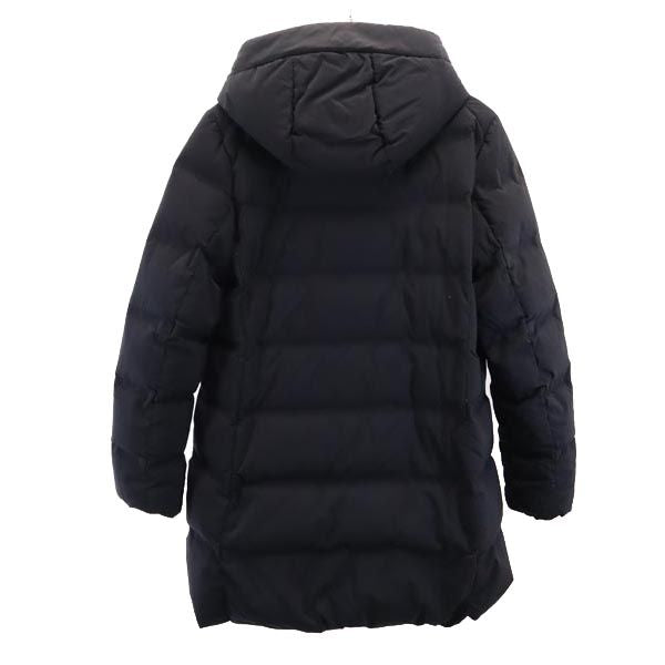 UNIQLO ユニクロ シームレス ショート ダウンコート L ネイビー フード レディース