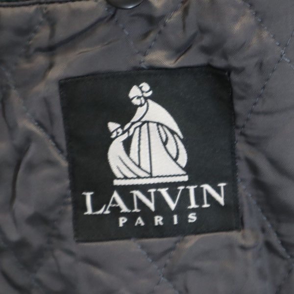 LANVIN ランバン 起毛 中綿ジャケット 46-34 ネイビー系 メンズ