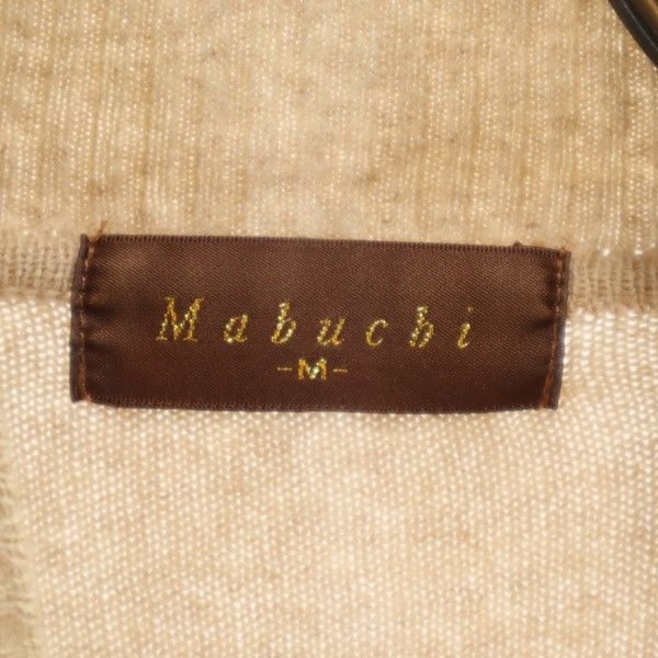 マブチ カシミヤ100％ 長袖 セーター M ベージュ系 Mabuchi ニット レディース