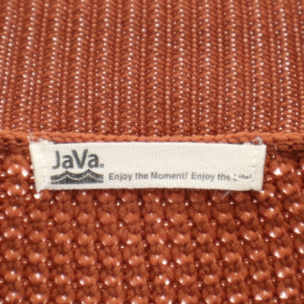 ジャバ 長袖 ニットジャケット XL テラコッタ JaVa メンズ