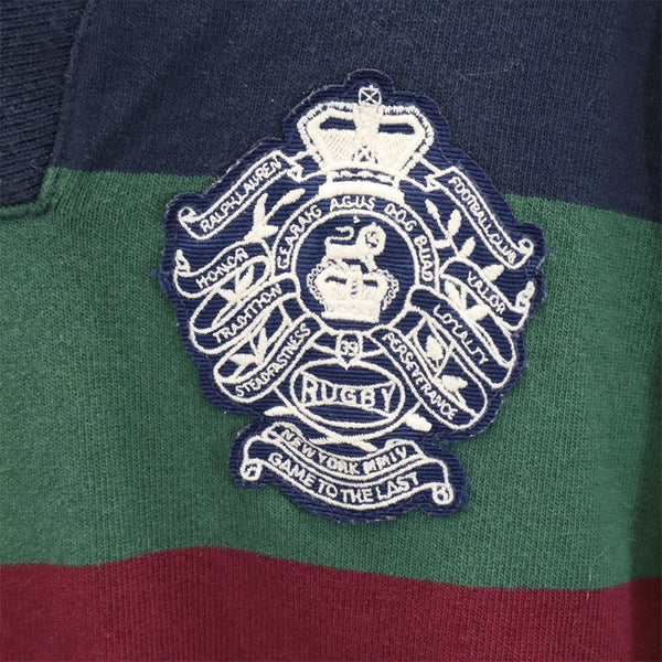 ラグビーラルフローレン ボーダー 長袖 ポロシャツ M RUGBY RALPH LAUREN メンズ