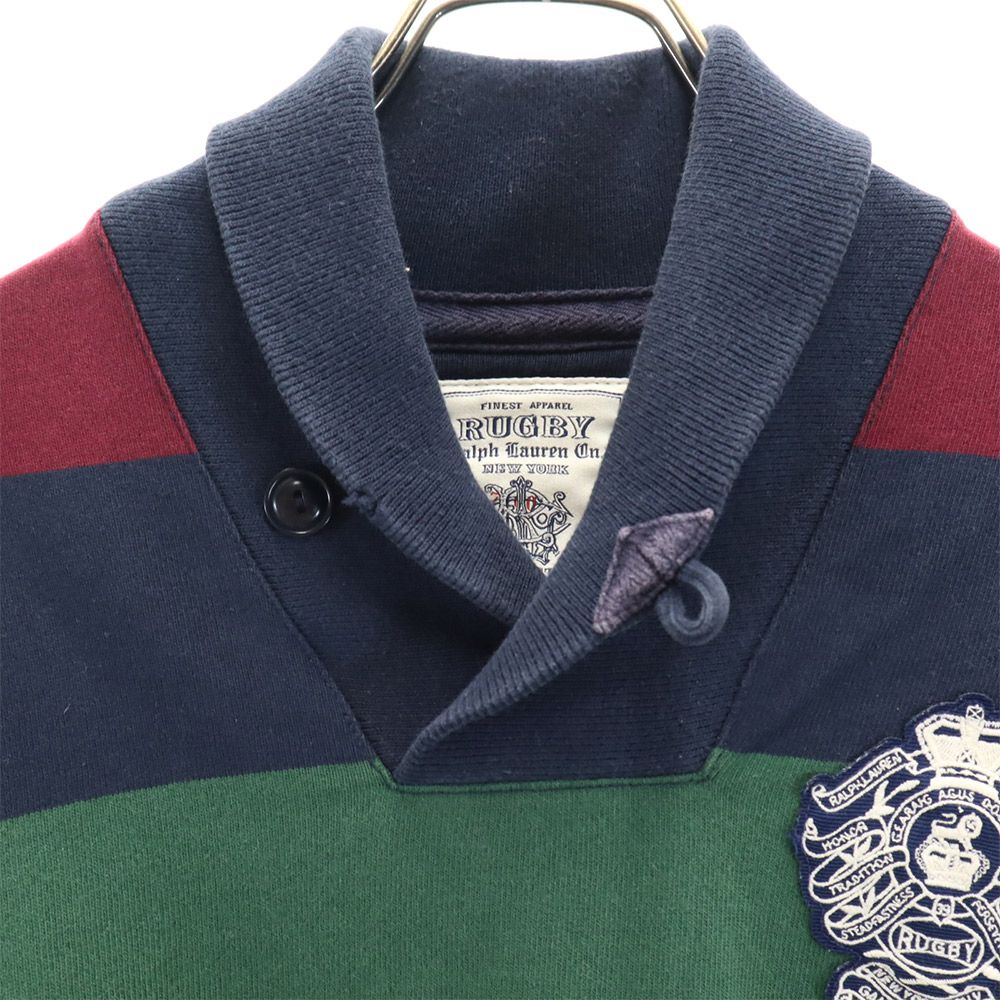 ラグビーラルフローレン ボーダー 長袖 ポロシャツ M RUGBY RALPH LAUREN メンズ