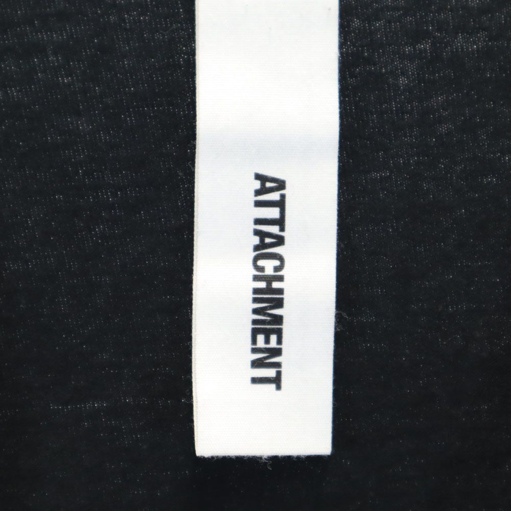 アタッチメント バックプリント 長袖 Tシャツ 3 ブラック ATTACHMENT ロンT メンズ