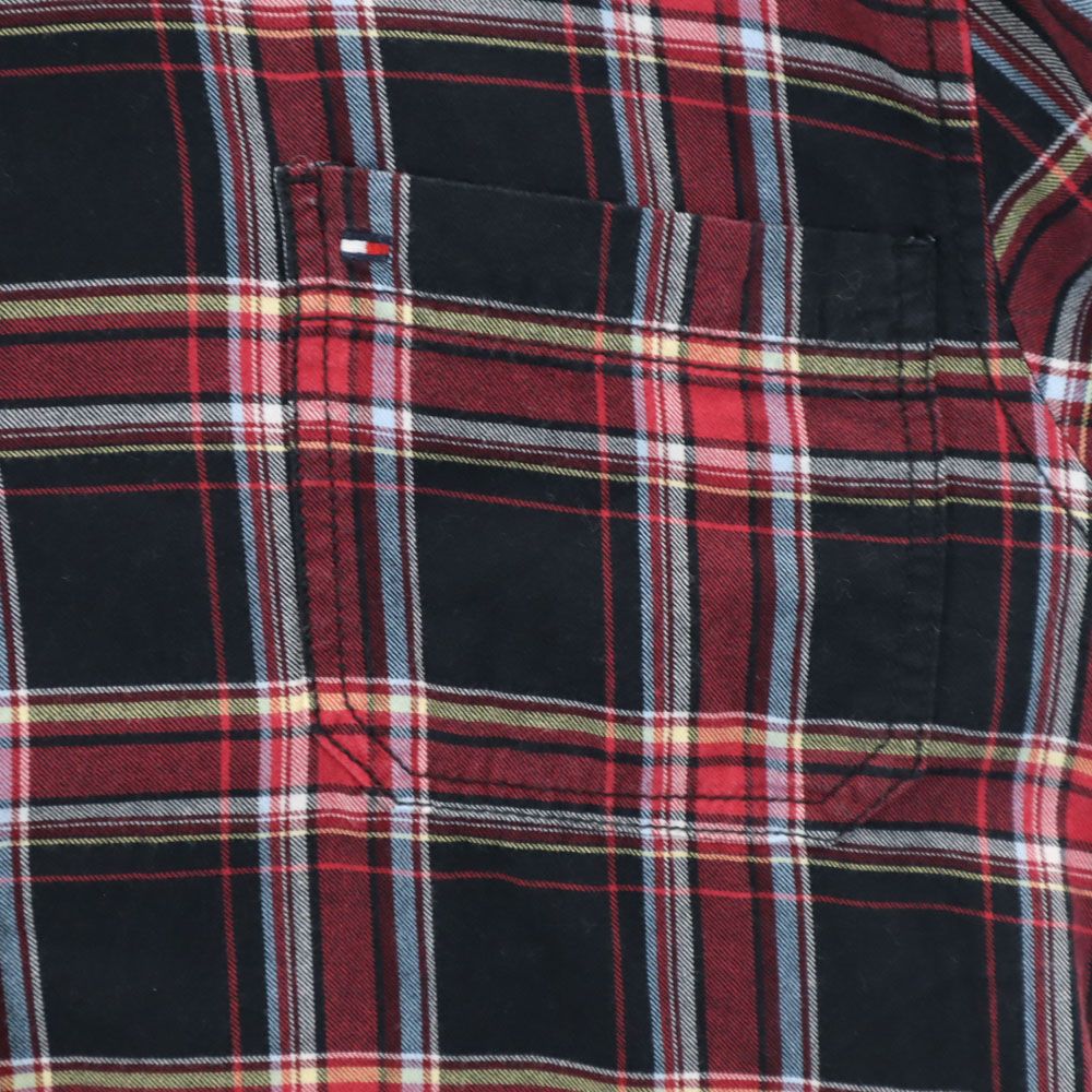 トミーヒルフィガー 長袖 チェックシャツ XL レッド系 TOMMY HILFIGER メンズ
