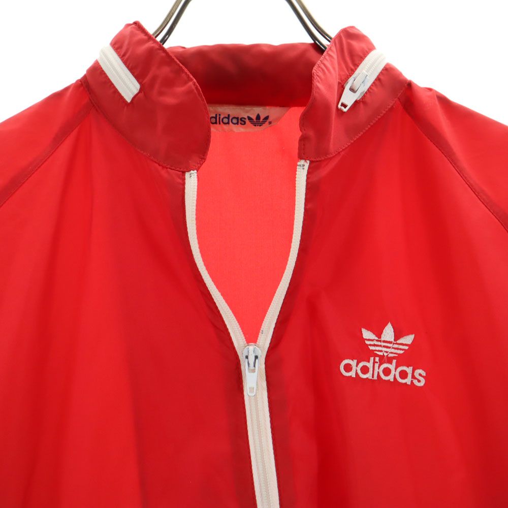 adidas アディダス 70s 80s デサント製 ヴィンテージ トレーニング ナイロンジャケット S レッド系 ADS-200 メンズ
