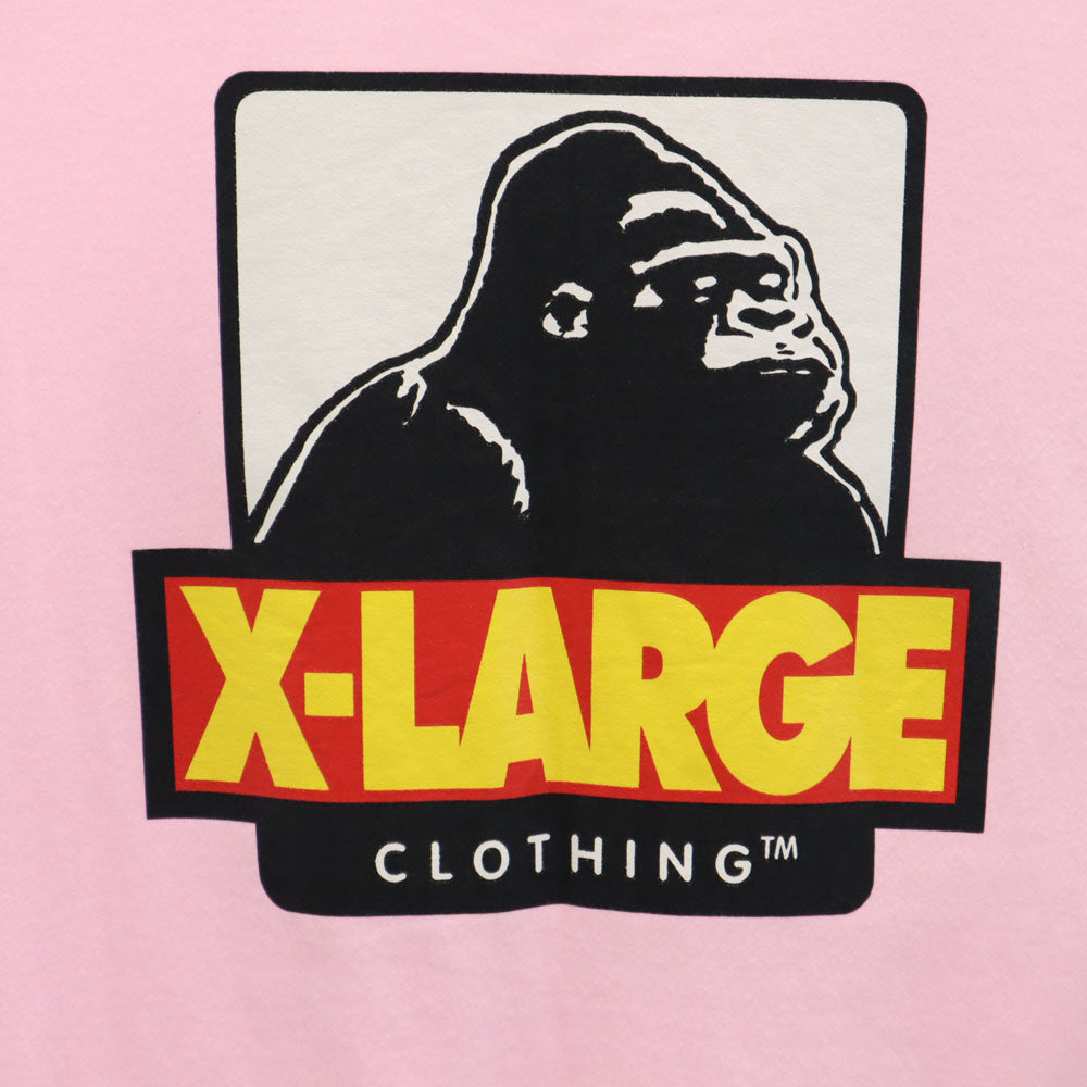 XLARGE エクストララージ 日本製 プリント ミッキー 半袖 Tシャツ S ピンク メンズ