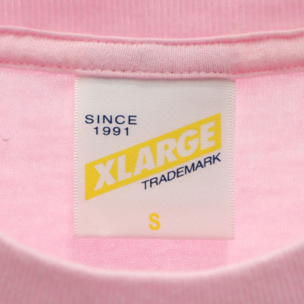 XLARGE エクストララージ 日本製 プリント ミッキー 半袖 Tシャツ S ピンク メンズ