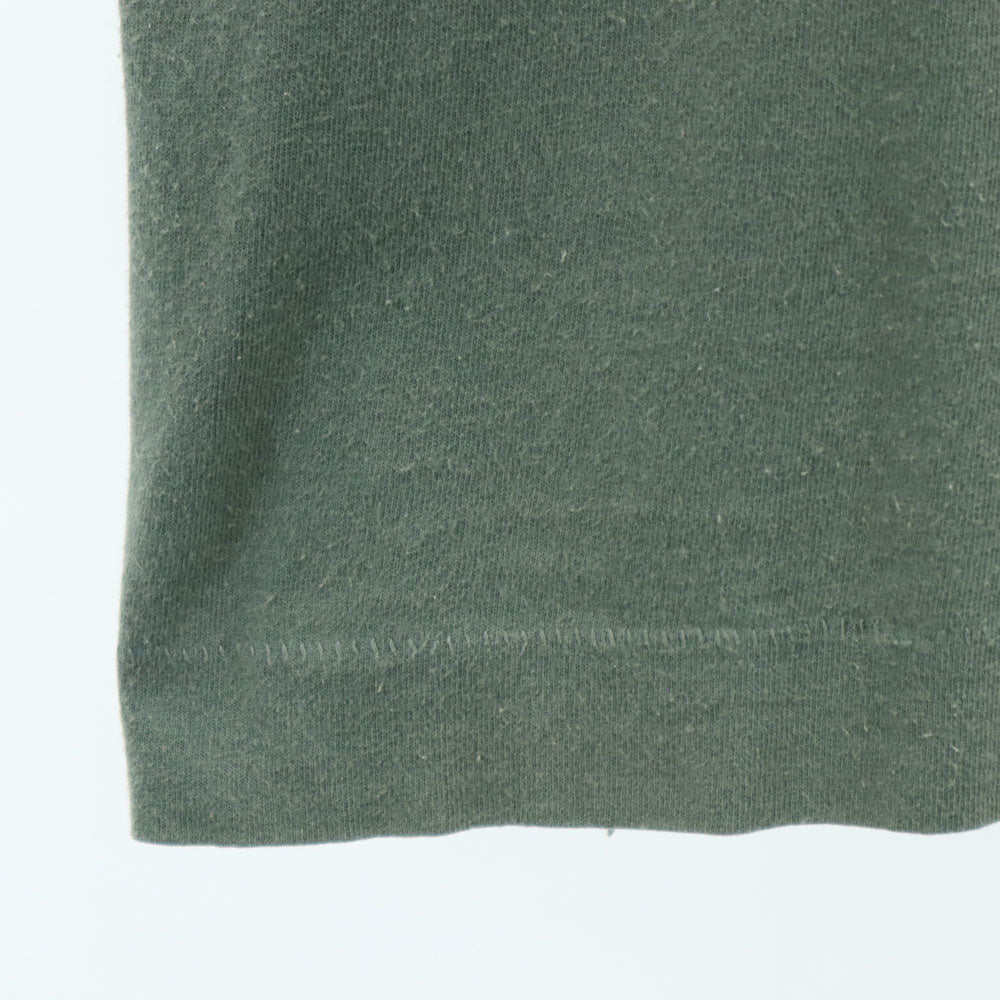 NECESSARY or UNNECESSARY ネセサリーオアアンネセサリー 日本製 プリント 半袖 Tシャツ L グリーン メンズ