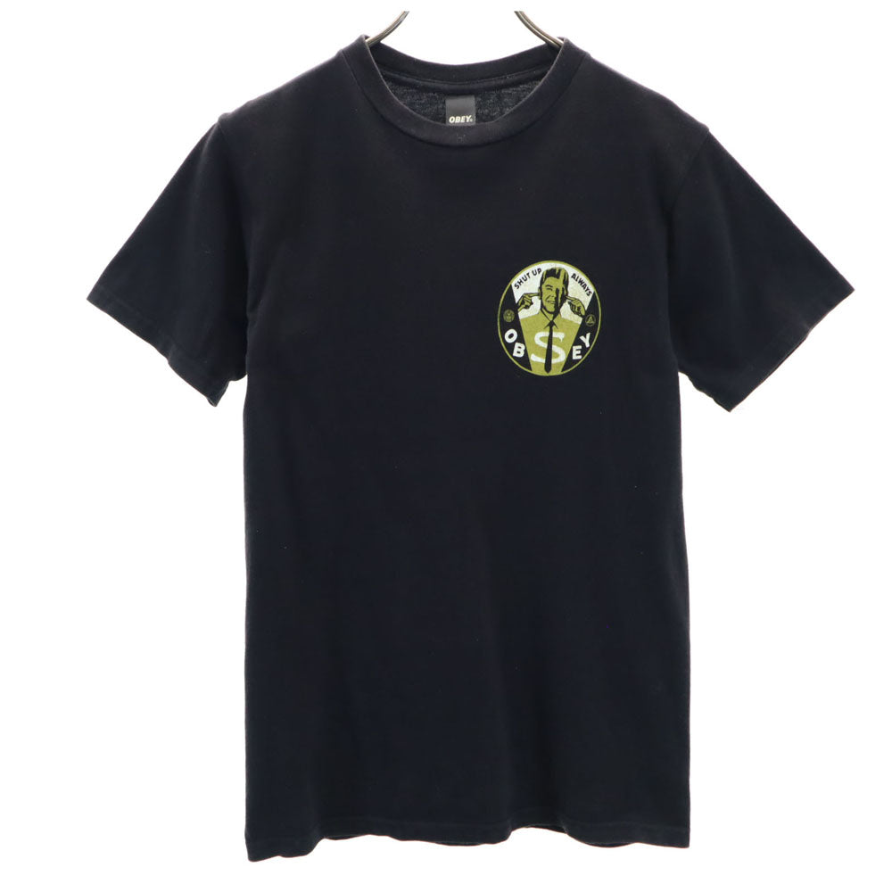 OBEY オベイ バックプリント 半袖 Tシャツ S ブラック メンズ