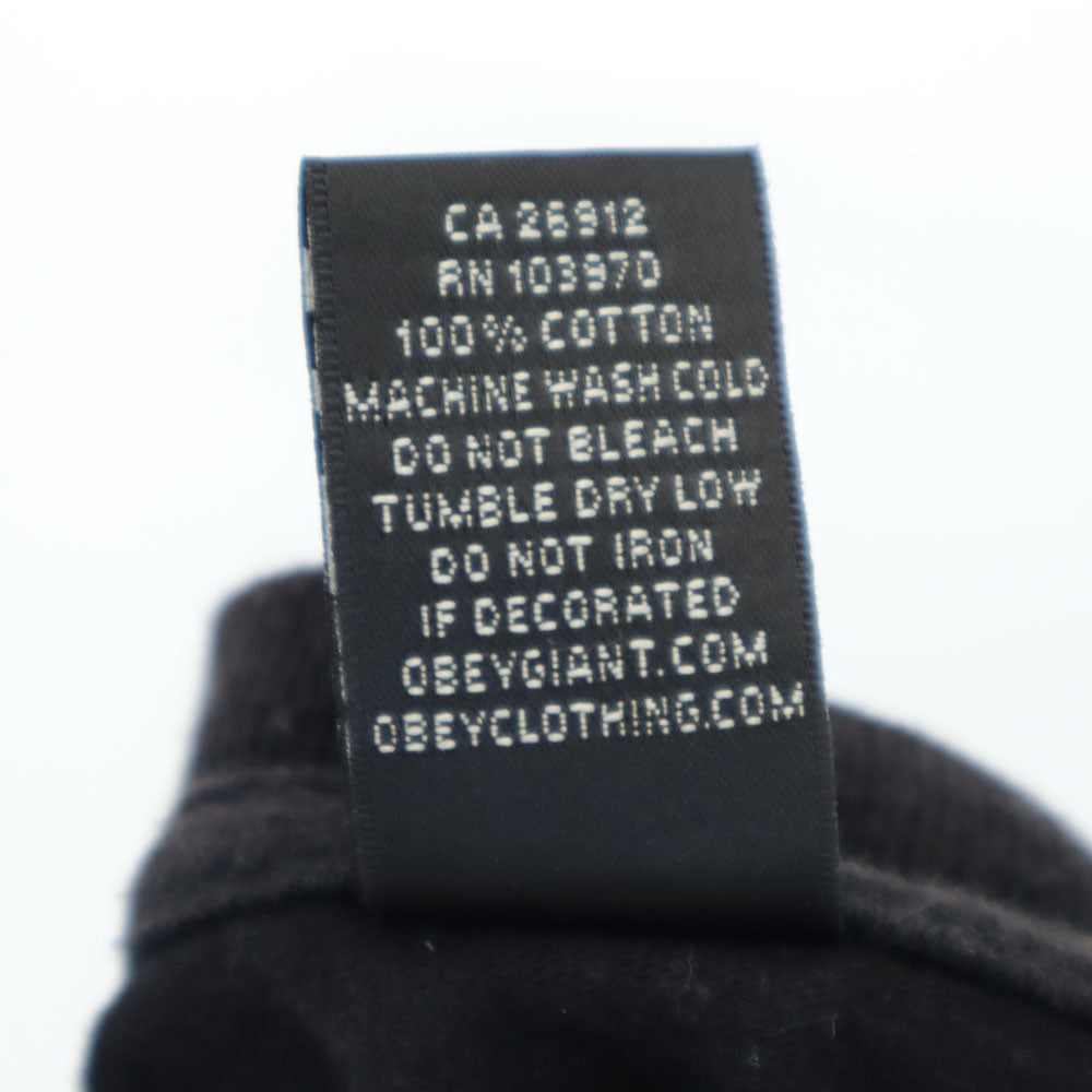 OBEY オベイ バックプリント 半袖 Tシャツ S ブラック メンズ