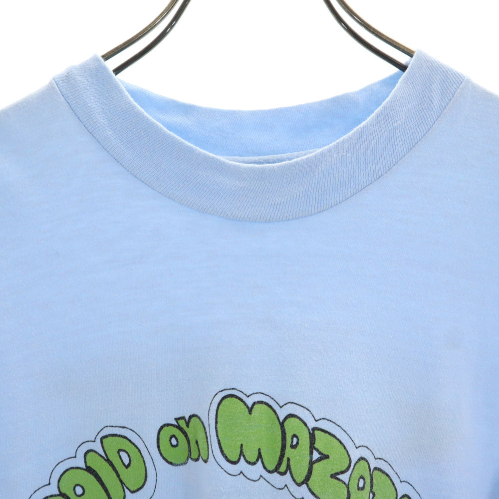 Hanes ヘインズ 70s USA製 ヴィンテージ オレンジタグ 半袖 Tシャツ M 水色 メンズ