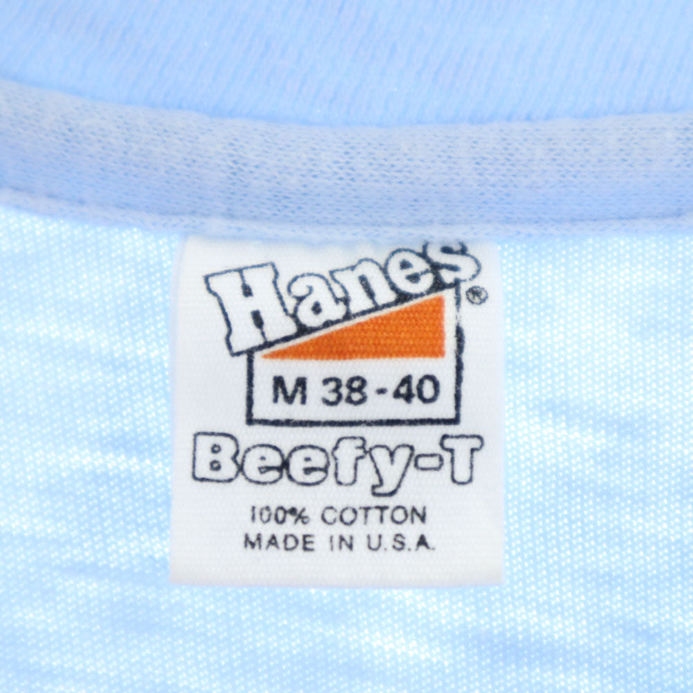 Hanes ヘインズ 70s USA製 ヴィンテージ オレンジタグ 半袖 Tシャツ M 水色 メンズ