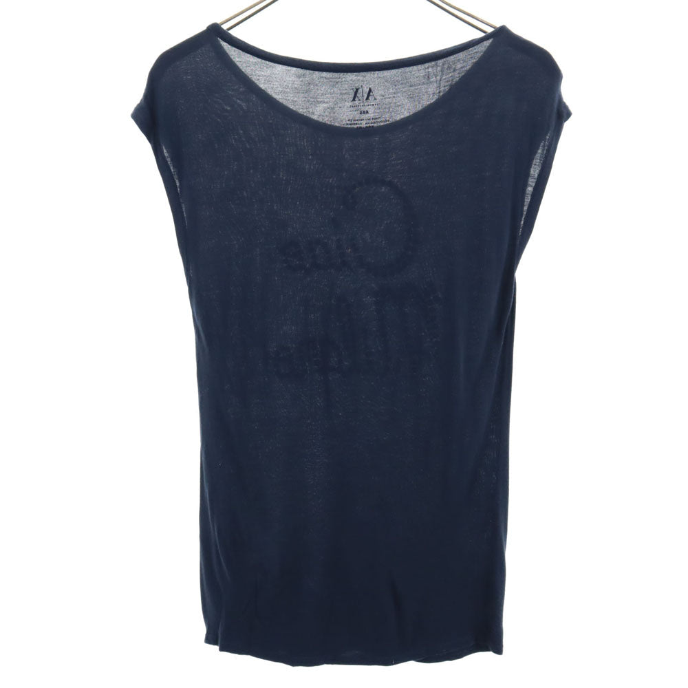 ARMANI EXCHANGE アルマーニエクスチェンジ 半袖 カットソー XXS ネイビー フレンチスリーブ レディース