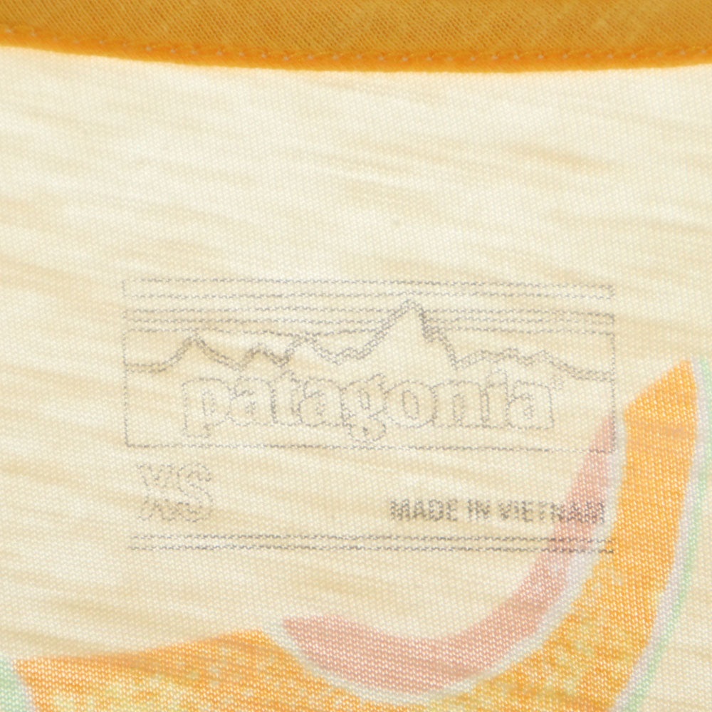 patagonia パタゴニア 20年製 アウトドア STY52981SP20 半袖 Tシャツ XS イエロー系 フレンチスリーブ レディース