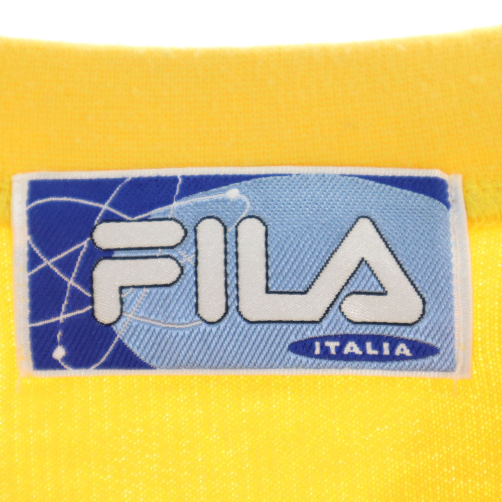 フィラ 半袖 パイル地 Tシャツ M イエロー FILA メンズ