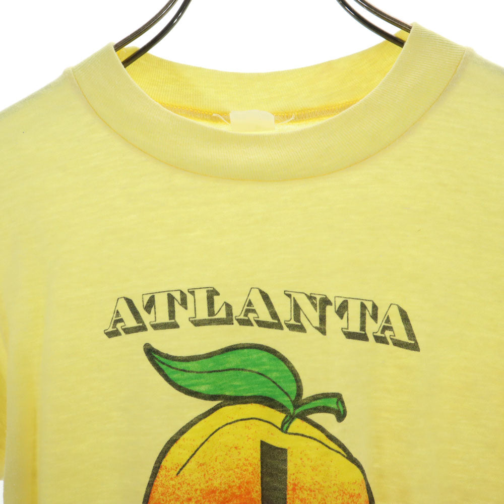 VINTAGE ヴィンテージ 70s 半袖 THE BIG PEACH Tシャツ イエロー アトランタ メンズ