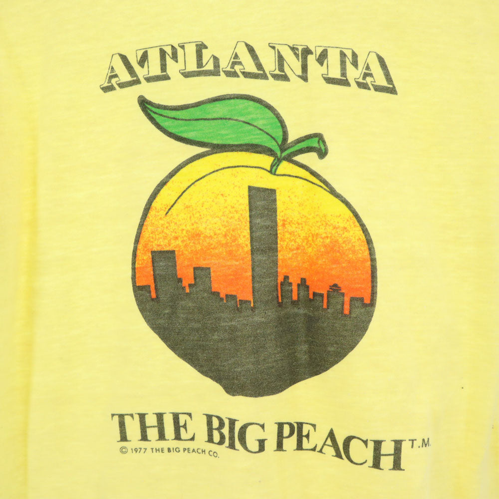 VINTAGE ヴィンテージ 70s 半袖 THE BIG PEACH Tシャツ イエロー アトランタ メンズ