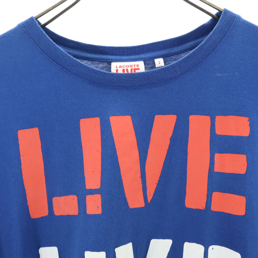 LACOSTE L!VE ラコステライブ 半袖 Tシャツ 2 ブルー メンズ