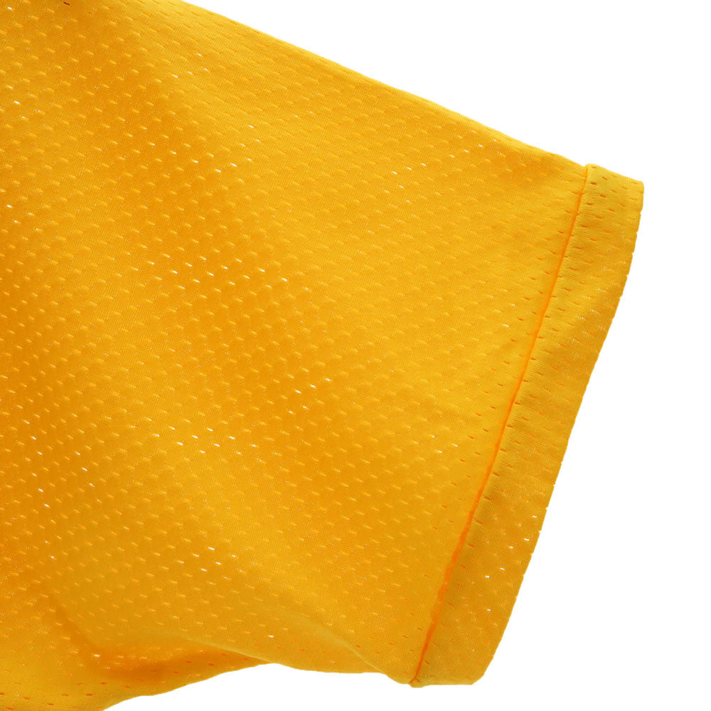 BUSHWAKKER 80s USA製 ヴィンテージ 半袖 Vネック メッシュ Tシャツ S イエロー メンズ