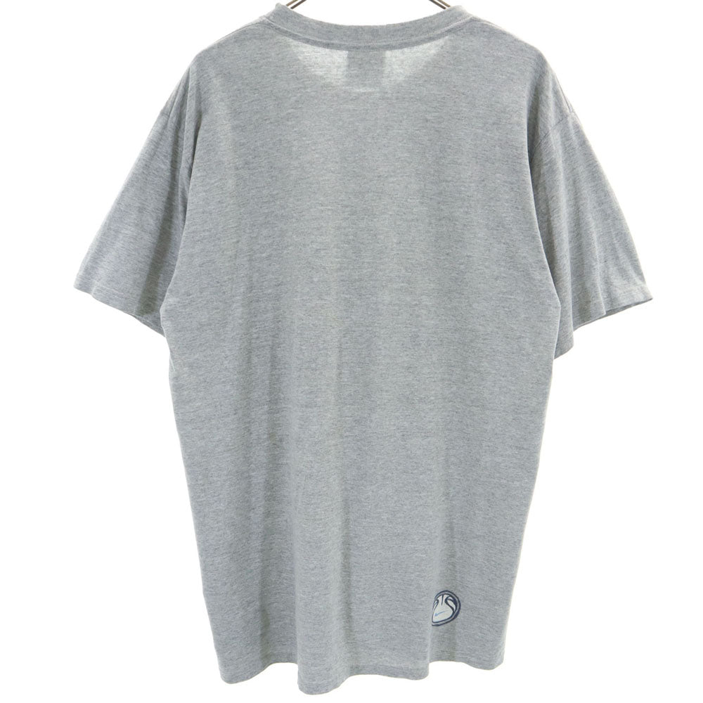 NIKE ナイキ 90s オールド プリント 半袖 Tシャツ M グレー バスケットボール メンズ