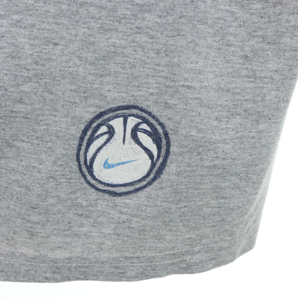 NIKE ナイキ 90s オールド プリント 半袖 Tシャツ M グレー バスケットボール メンズ