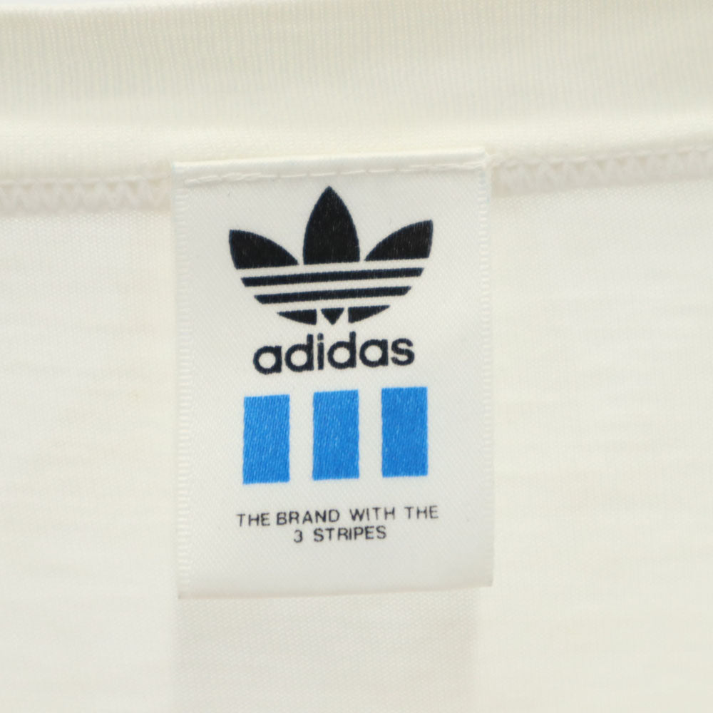adidas アディダス 80s デサント 日本製 ヴィンテージ 半袖 Tシャツ L-O ホワイト メンズ