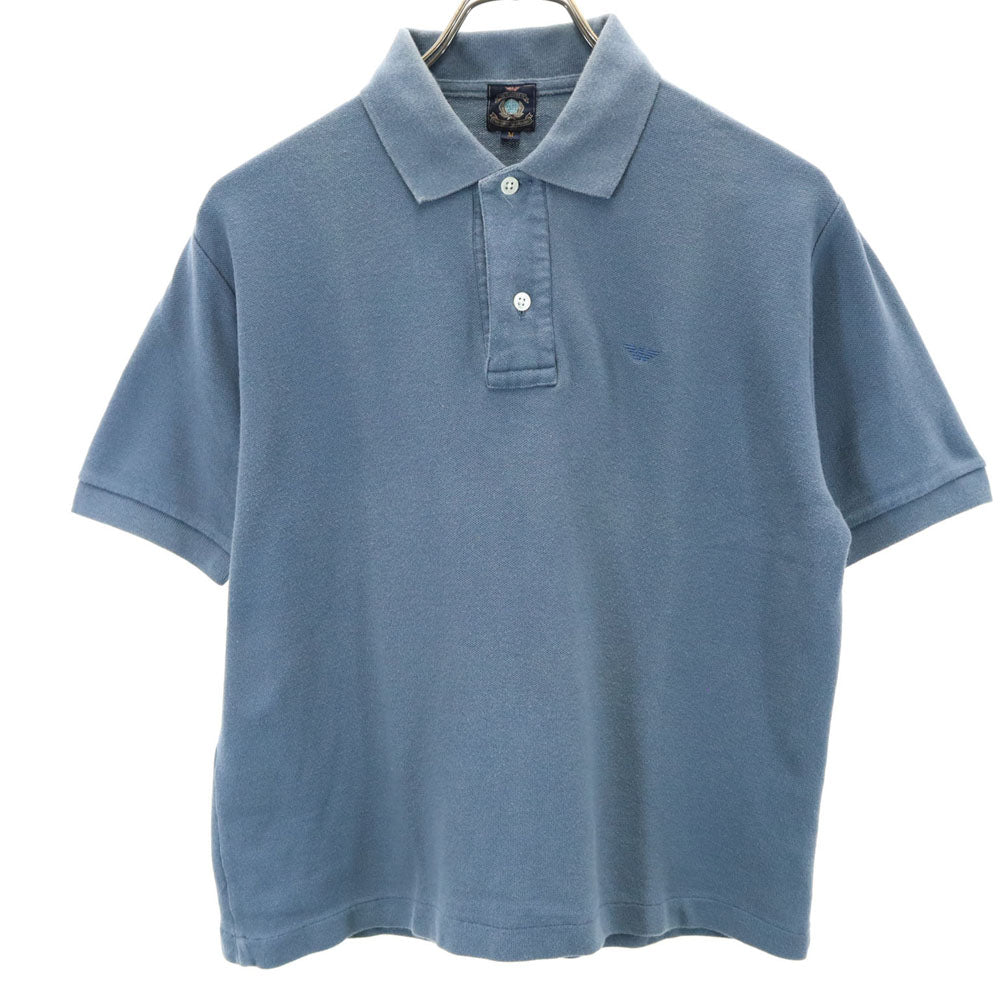 Emporio Armani エンポリオアルマーニ 日本製 半袖 ポロシャツ M グレー系 鹿の子 メンズ