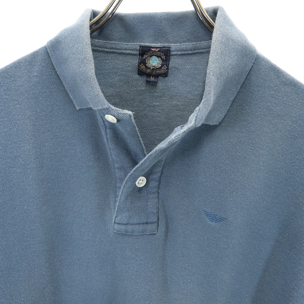 Emporio Armani エンポリオアルマーニ 日本製 半袖 ポロシャツ M グレー系 鹿の子 メンズ