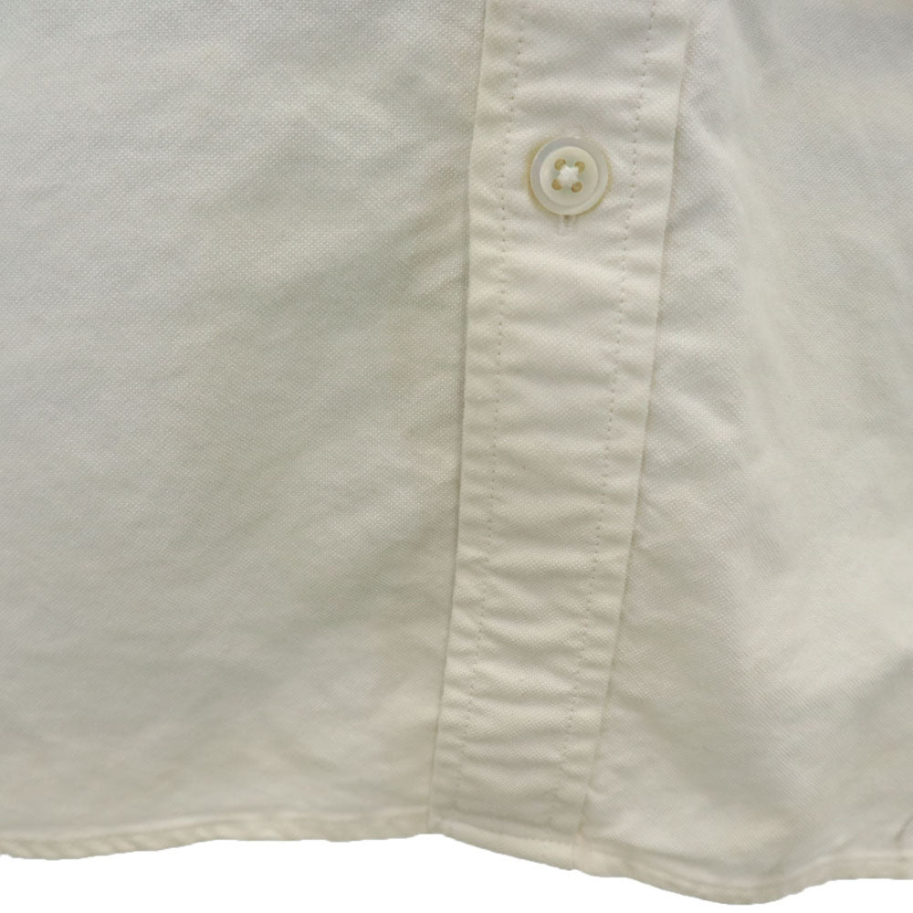 SOPHNET. ソフネット 日本製 ボーダー 半袖 ボタンダウンシャツ S ホワイト系 メンズ