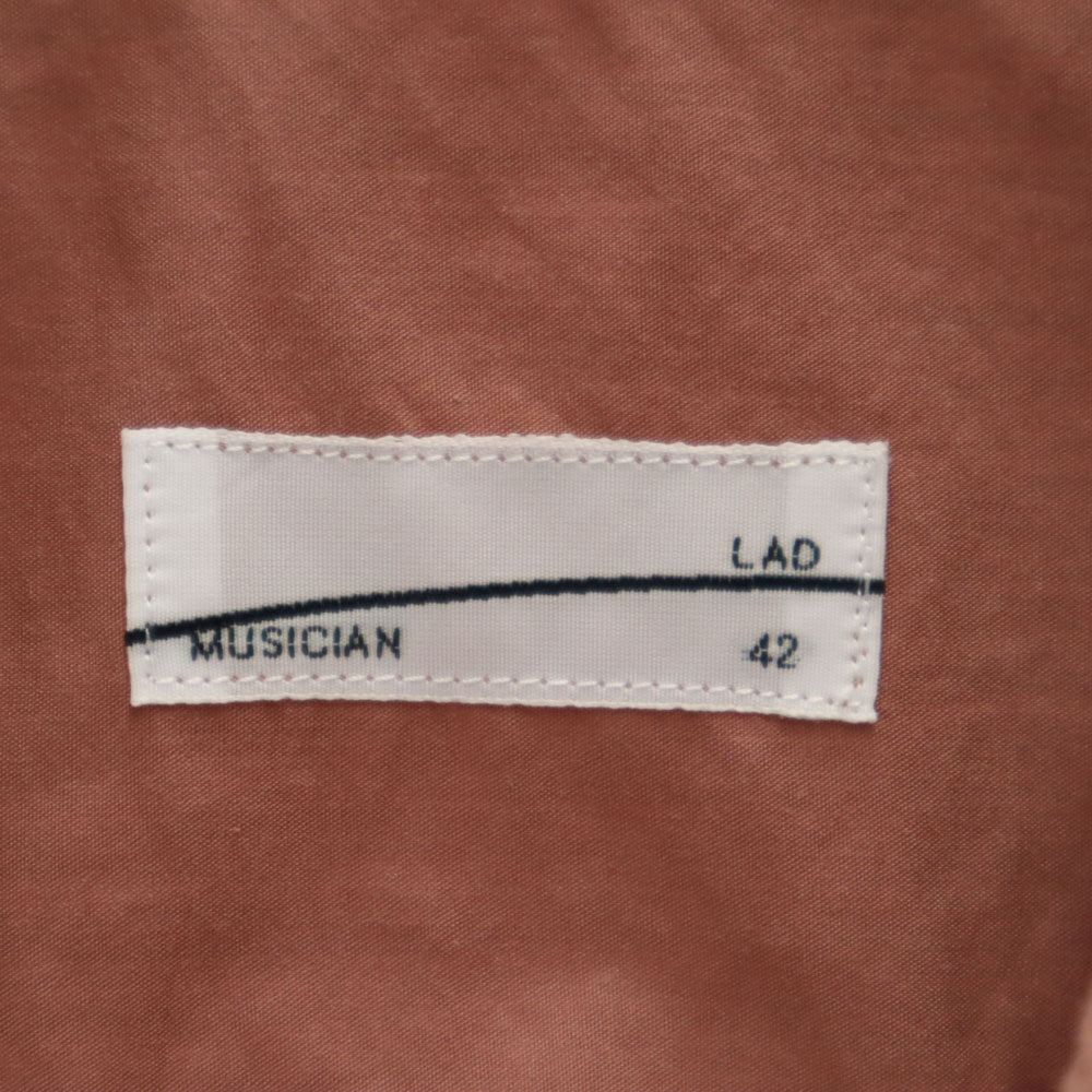 LAD MUSICIAN ラッドミュージシャン 日本製 半袖 シャツ 42 ブラウン系 メンズ