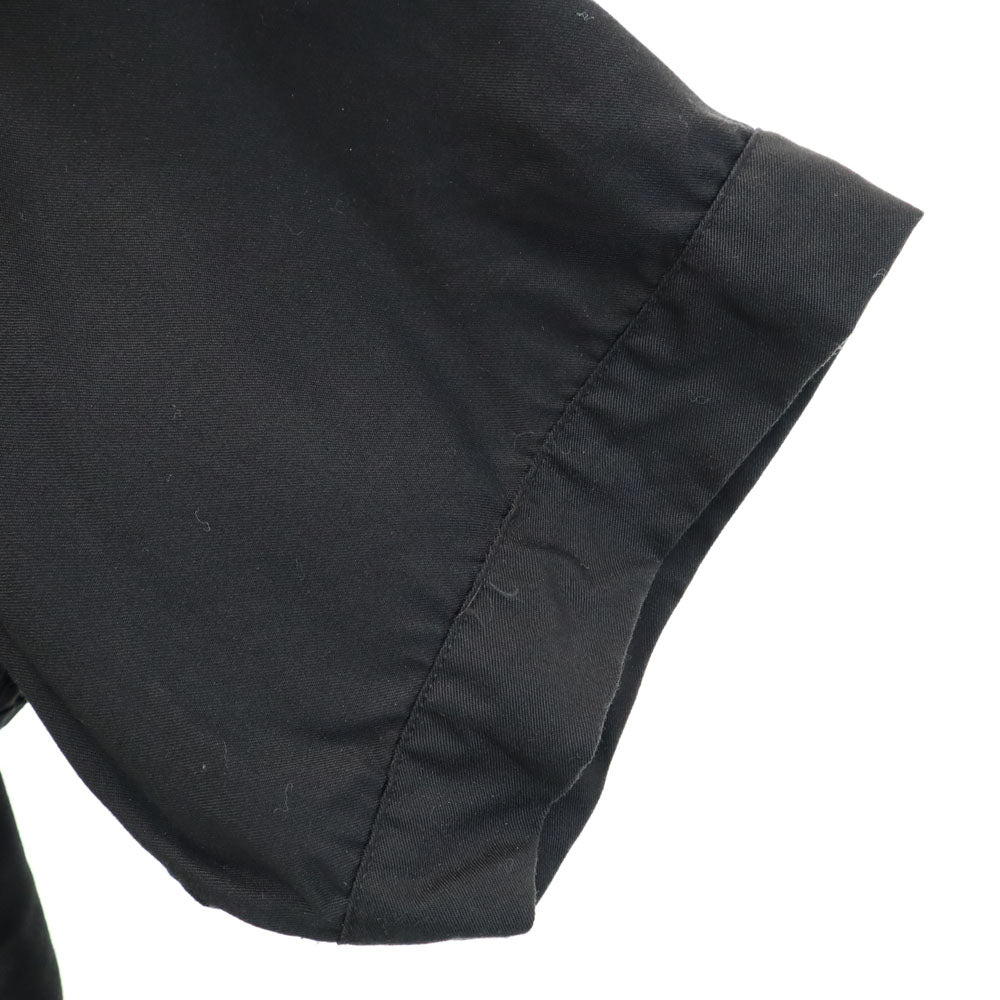 A BATHING APE アベイシングエイプ 日本製 バック刺繍 半袖 オープンカラーシャツ M ブラック ARSUS BAPE メンズ