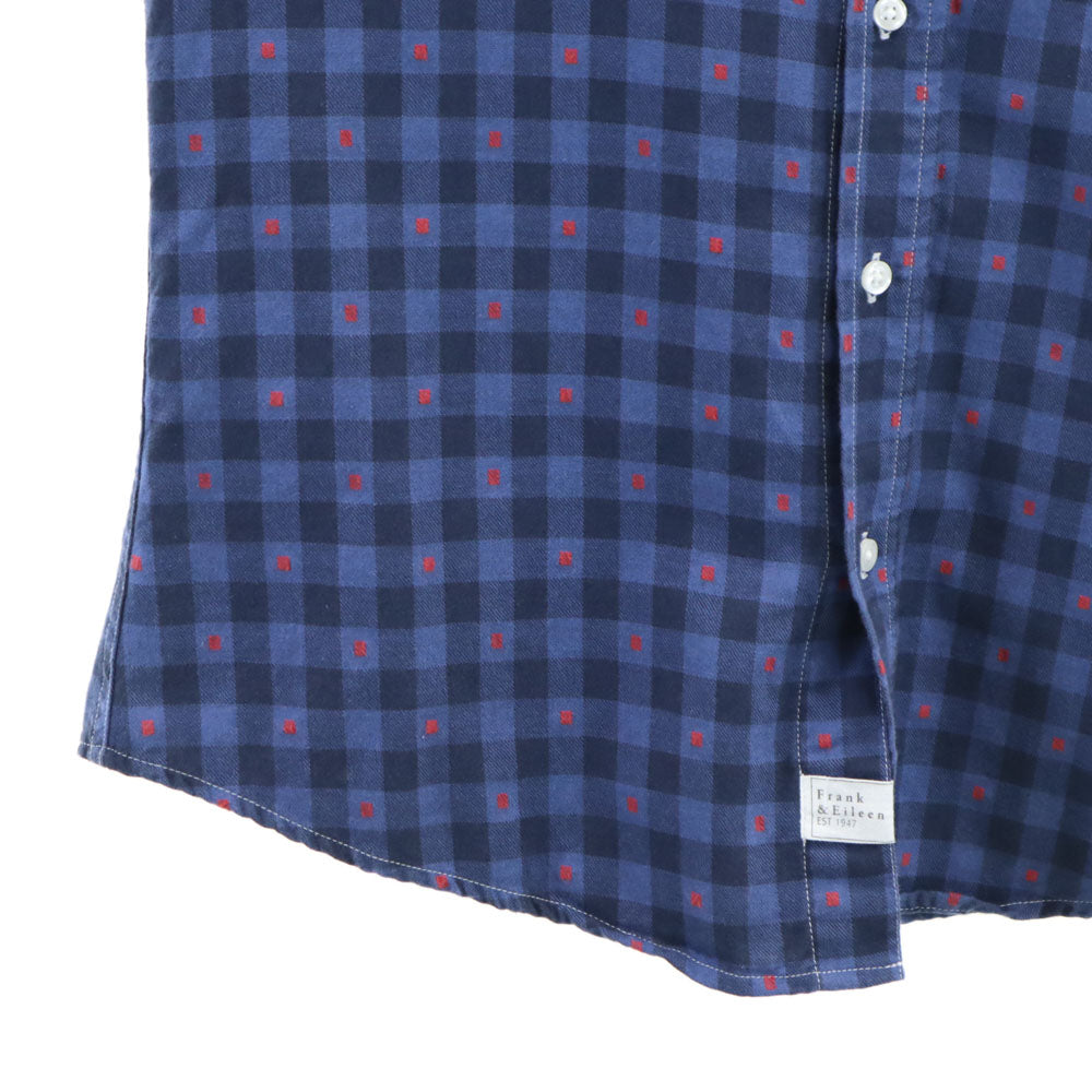 フランクアンドアイリーン USA製 長袖 チェックシャツ S ネイビー Frank&Eileen レディース