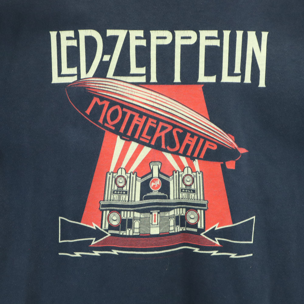 ヘインズ レッドツェッペリン マザーシップ プリント 半袖 Tシャツ L ネイビー Hanes HEAVYWEIGHT メンズ