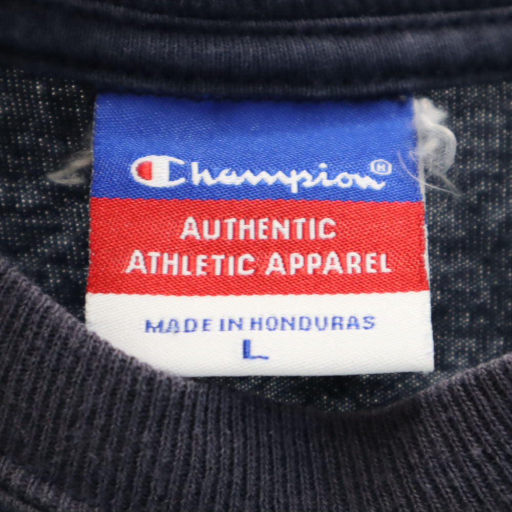 Champion チャンピオン プリント 半袖 Tシャツ L ネイビー メンズ