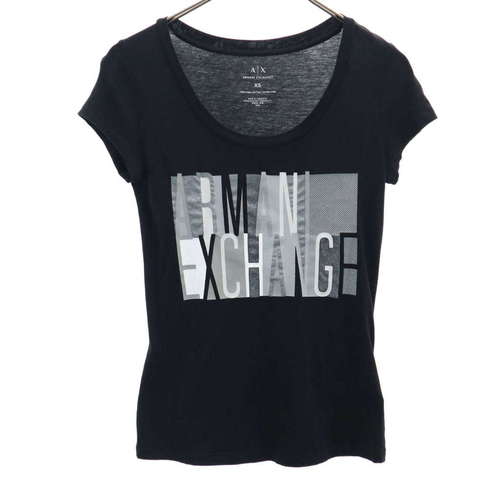 ARMANI EXCHANGE アルマーニエクスチェンジ 半袖 Tシャツ XS ブラック系 レディース