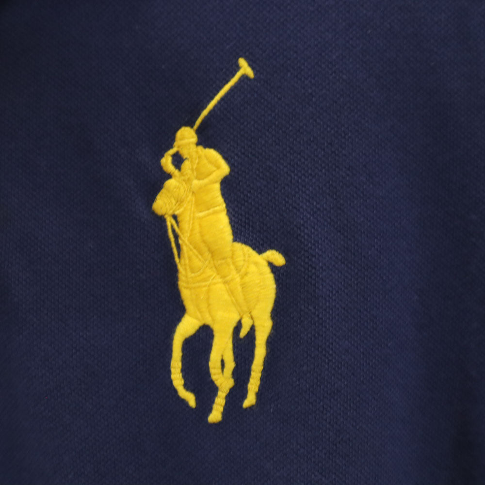 ラルフローレン インパクト21 ビックポニー 半袖 ポロシャツ L ネイビー系 RALPH LAUREN 鹿の子地 スキニーポロ レディース